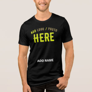 CAMISETA TRIBLENDA PERSONALIZABLE MODERNO ESTILO NEGRO VERIFICADO MAR