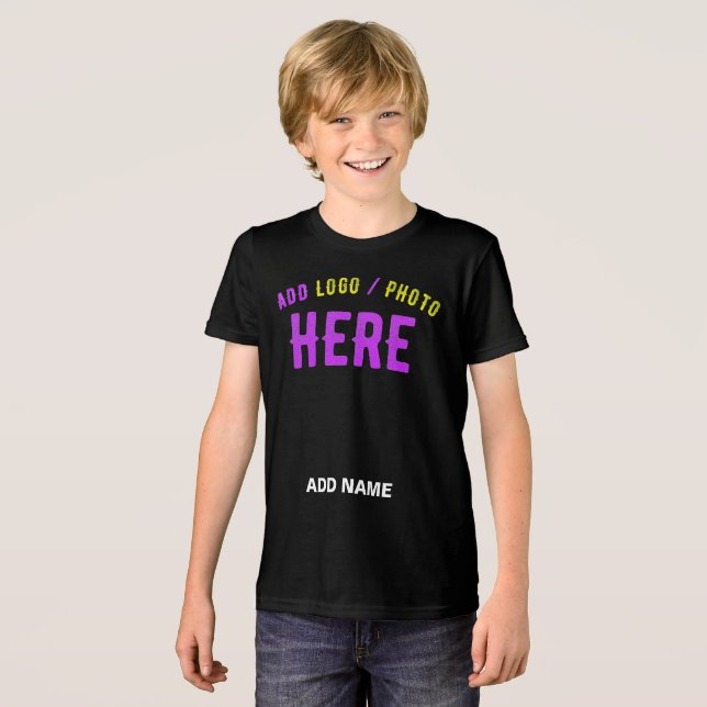 CAMISETA TRIBLENDA PERSONALIZABLE MODERNO ESTILO NEGRO VERIFICADO MAR (Anverso Completo)