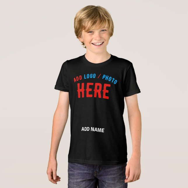 CAMISETA TRIBLENDA PERSONALIZABLE MODERNO ESTILO NEGRO VERIFICADO MAR (Anverso Completo)