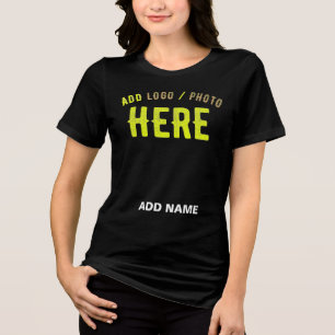 CAMISETA TRIBLENDA PERSONALIZABLE MODERNO ESTILO NEGRO VERIFICADO MAR