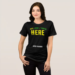 CAMISETA TRIBLENDA PERSONALIZABLE MODERNO ESTILO NEGRO VERIFICADO MAR