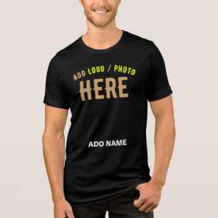 CAMISETA TRIBLENDA PERSONALIZABLE MODERNO ESTILO NEGRO VERIFICADO MAR