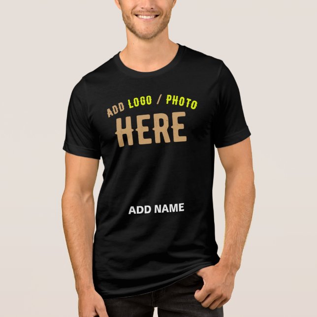 CAMISETA TRIBLENDA PERSONALIZABLE MODERNO ESTILO NEGRO VERIFICADO MAR (Anverso)