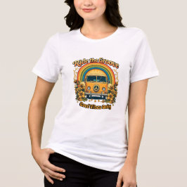 Camiseta Triblenda Personalizable "Ride the Groove" Vibes retro buena