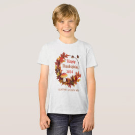 Camiseta Triblenda Personalizado Autumn deja feliz día de gracias