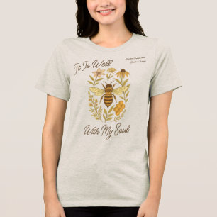 Camiseta Triblenda Personalizado Boho Honeybee "Está Bien Con Mi Alma