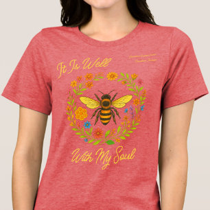 Camiseta Triblenda Personalizado Boho Honeybee "Está Bien Con Mi Alma