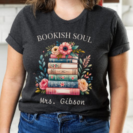 Camiseta Triblenda Personalizado Bookish Soul Book Lover Gift Bookwor