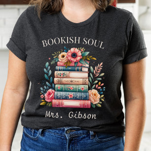 Camiseta Triblenda Personalizado Bookish Soul Book Lover Gift Bookwor