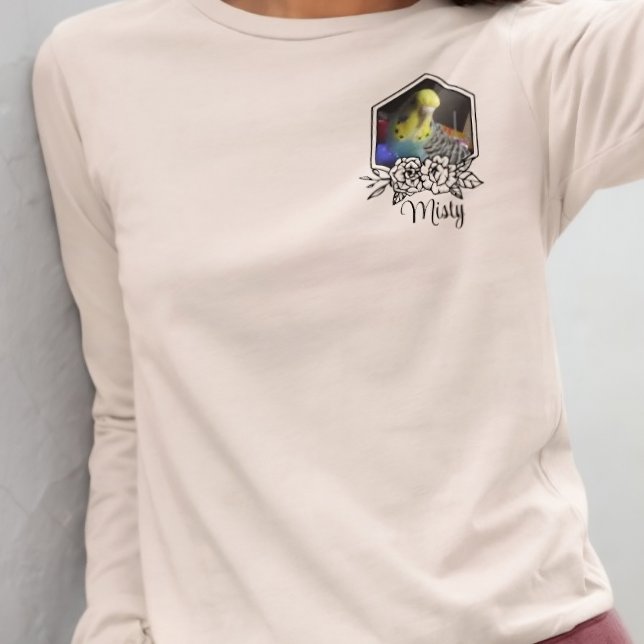 Camiseta Triblenda Personalizado Budgie Mascota personalizada Foto y  (Subido por el creador)