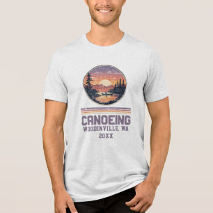 Camiseta Triblenda Personalizado Canoeing Lover Canoe Location Nombre