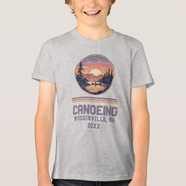 Camiseta Triblenda Personalizado Canoeing Lover Canoe Location Nombre (Anverso)