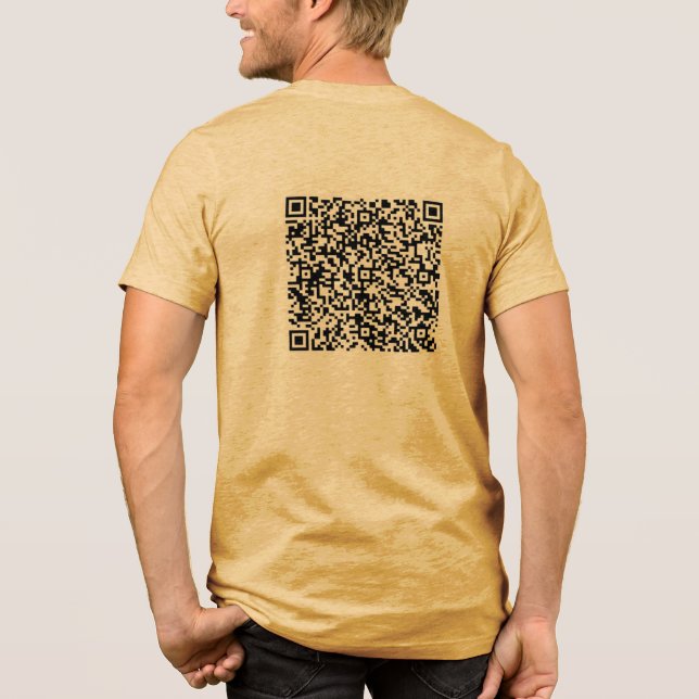 Camiseta Triblenda Personalizado Código QR Analizar información de su (Reverso )