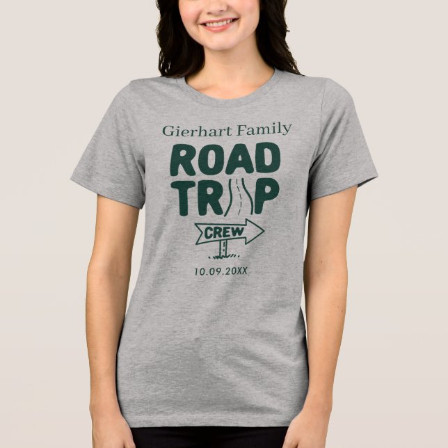 Camiseta Triblenda Personalizado coincidente de vacaciones de viaje p (Anverso)