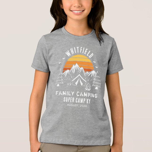 Camiseta Triblenda Personalizado de Camping de Coincidencia de Vacaci (Anverso)
