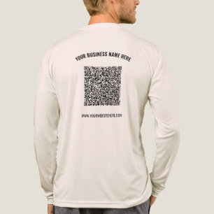 Camiseta Triblenda Personalizado de código QR y mensajes de texto par