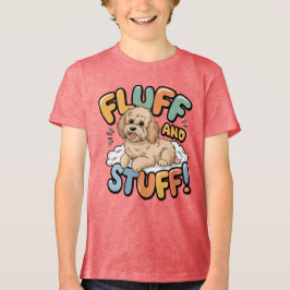 Camiseta Triblenda Personalizado de Fluff and Stuts Cute Goldendoodle