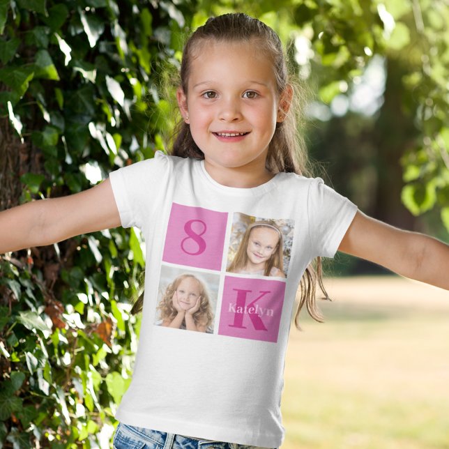 Camiseta Triblenda Personalizado de foto de Chica rosado caliente Niñ (Subido por el creador)