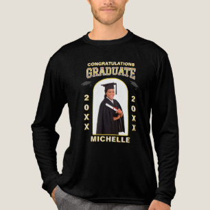 Camiseta Triblenda Personalizado de Graduación de Foto Graduada Felic