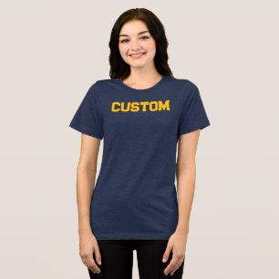 Camiseta Triblenda Personalizado de la Marina y la Universidad de Oro