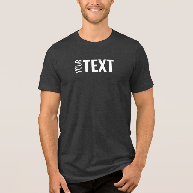 Camiseta Triblenda Personalizado de texto elegante moderno hombres ca (Anverso)
