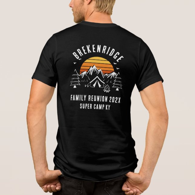 Camiseta Triblenda Personalizado de vacaciones de camping de reunión  (Reverso)