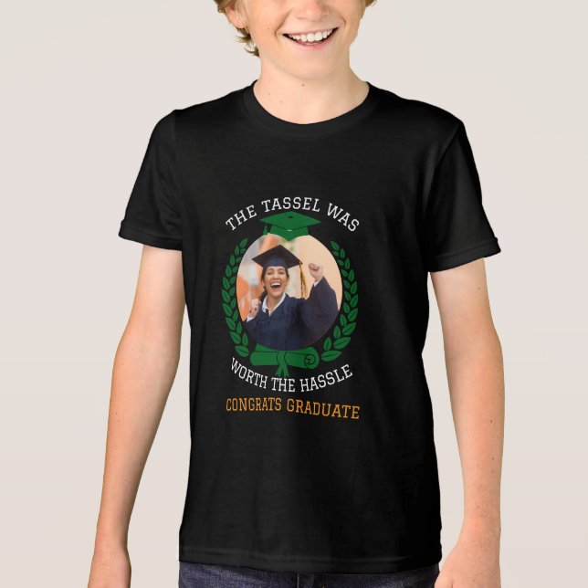 Camiseta Triblenda Personalizado El Tassel valía la pena la foto (Anverso)