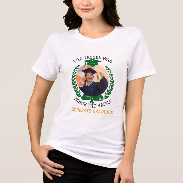Camiseta Triblenda Personalizado El Tassel valía la pena la foto (Anverso)