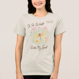 Camiseta Triblenda Personalizado "Está Bien Con Mi Alma" Boho Dragonf