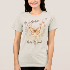 Camiseta Triblenda Personalizado "Está Bien Con Mi Alma" Mariposa Boh