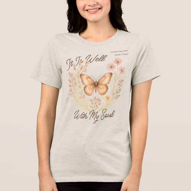Camiseta Triblenda Personalizado "Está Bien Con Mi Alma" Mariposa Boh (Anverso)