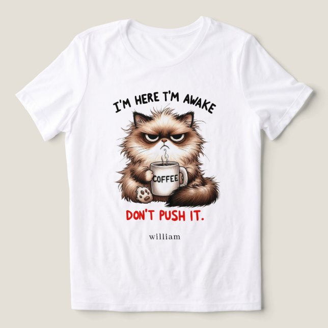 Camiseta Triblenda Personalizado Estoy Aquí Estoy Despierto (Diseño delantero )