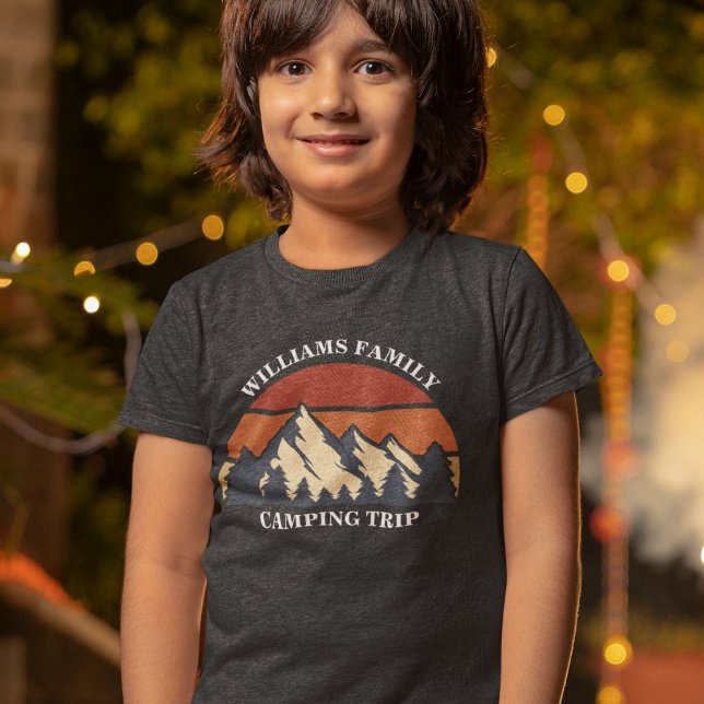 Camiseta Triblenda Personalizado Familia Camping Viaje Montaña Sunset (Subido por el creador)