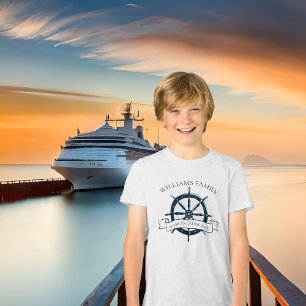 Camiseta Triblenda Personalizado Familia Cruise Barco Viaje Náutico R