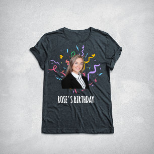 Camiseta Triblenda Personalizado Funny Birthday Chica Face Birthday C