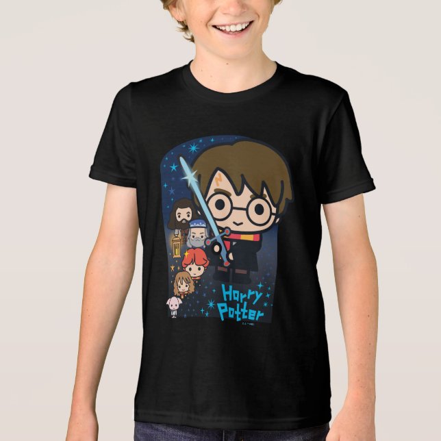 Camiseta Triblenda Personalizado Harry Potter Cámara de Secretos Gráf (Anverso)