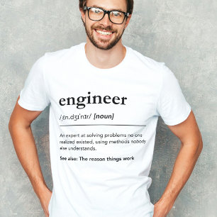 Camiseta Triblenda Personalizado Ingeniero Definición Graciosa Regalo