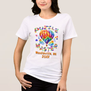Camiseta Triblenda Personalizado Jigsaw Puzzle Master Location Nombre
