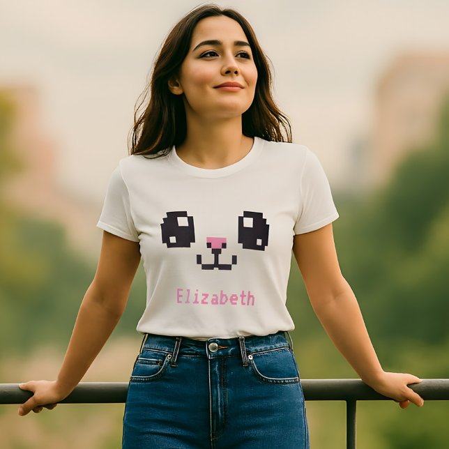 Camiseta Triblenda Personalizado Kawaii Pixel Bunny T-Shirt (Subido por el creador)