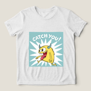 Camiseta Triblenda Personalizado Monstruo Amarillo Corriendo - Atrápa