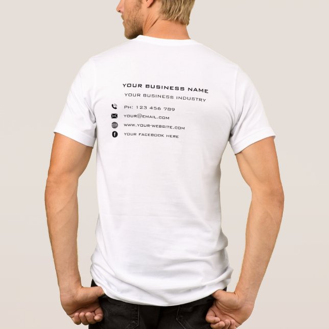 Camiseta Triblenda Personalizado Nombre de la empresa Texto Promocion (Reverso)