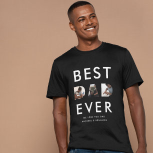 Camiseta Triblenda Personalizado Padre Día Collage de fotos Mejor Pap