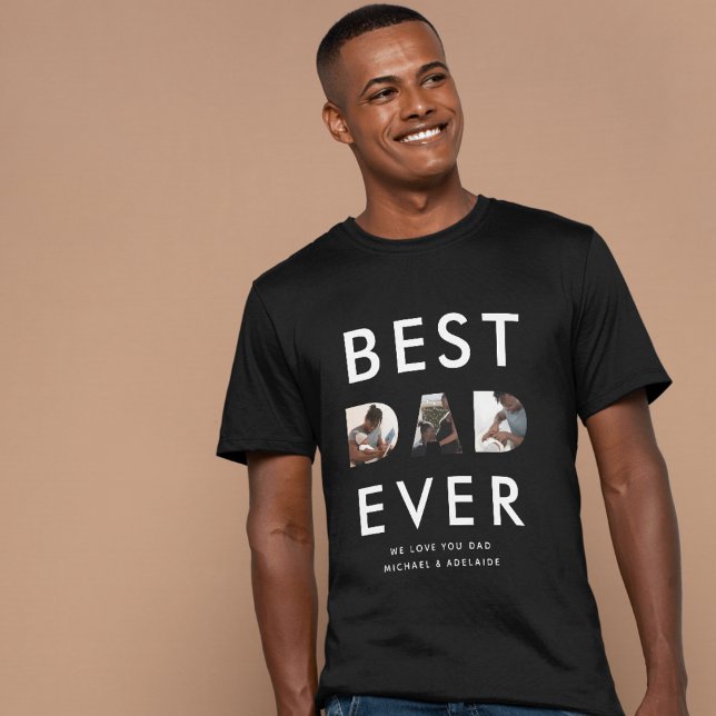 Camiseta Triblenda Personalizado Padre Día Collage de fotos Mejor Pap (Subido por el creador)