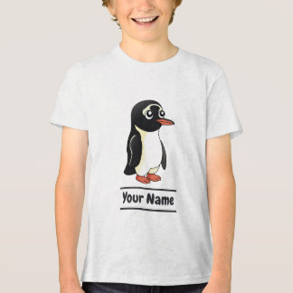 Camiseta Triblenda Personalizado Pingüino Gentoo con texto personaliz