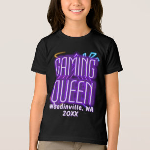 Camiseta Triblenda Personalizado Reina de juegos para el nombre de la