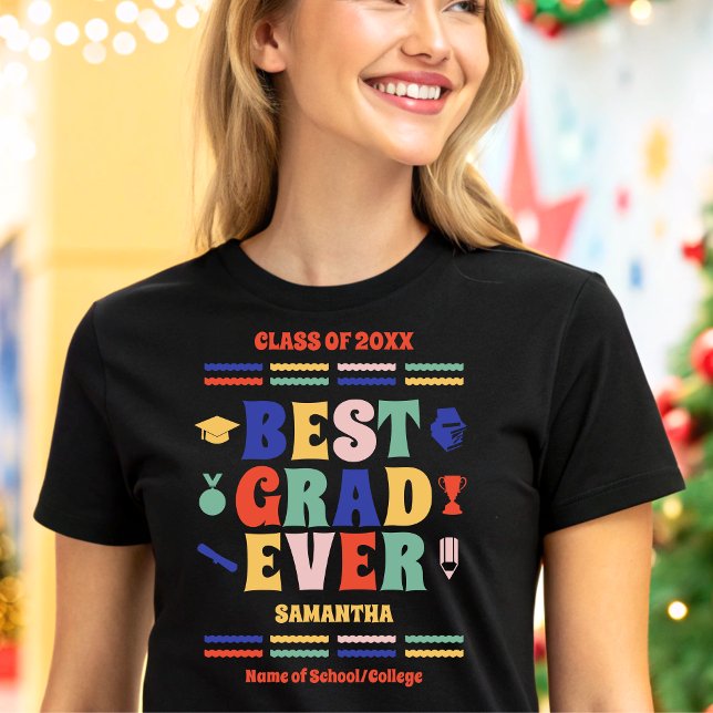 Camiseta Triblenda Personalizado Retro Mejor Graduado de Todos los Ti (Subido por el creador)
