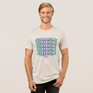 Camiseta Triblenda Personalizado Scuba Submarinismo Buceador Nombre d