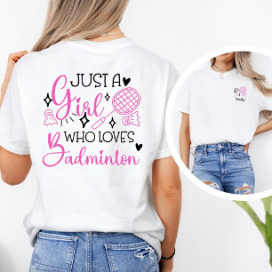 Camiseta Triblenda Personalizado Solo Una Chica Que Ama El Bádminton 