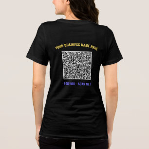 Camiseta Triblenda Personalizado su código QR y su negocio de texto P