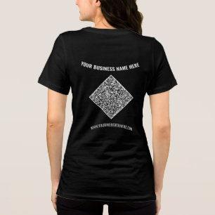 Camiseta Triblenda Personalizado su código QR y su negocio de texto P